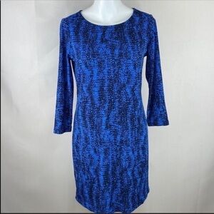 BCBGMaxAzria Mini Shift Dress Pacific Blue